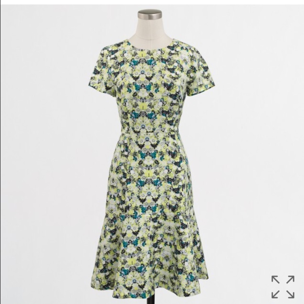 Jcrew floral flare dress sz 12